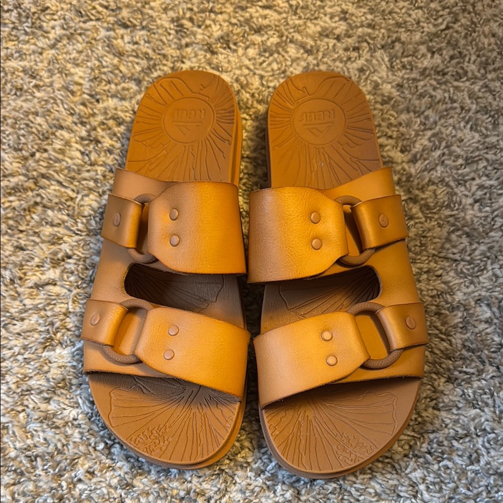 Reef Women's Cushion Vera Cruz Slide Sandal, Natural, 10